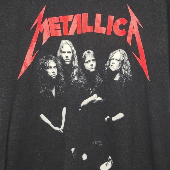 Vintage 80s Metallica And Justice For All Band Graphic T-Shirt Size Large - Picture 3 of 4